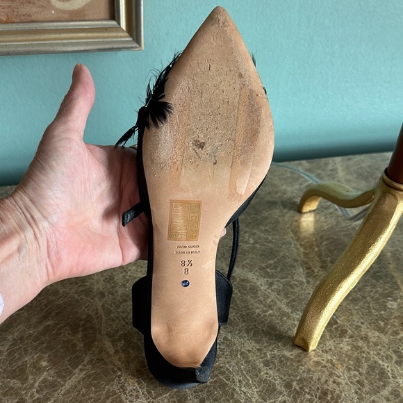 Something Bleu Effie Feathered Pumps - Picture 6 of 14